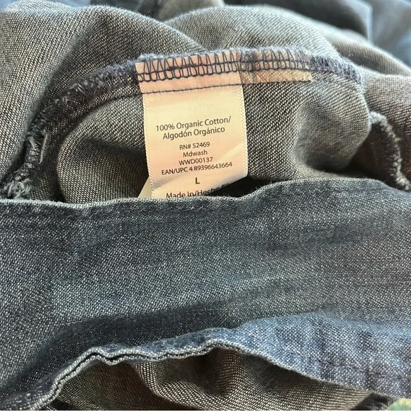NWT•Pull-On Blue Denim Kimono Dress•Sz L - Picture 5 of 9